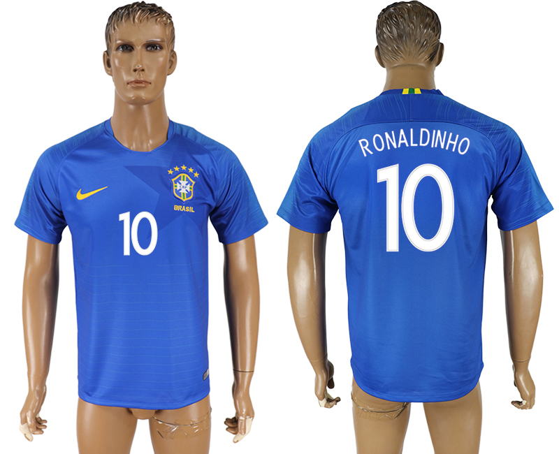 2018 FIFA WORLD CUP BRAZIL #10 RONALDINHO  Maillot de foot